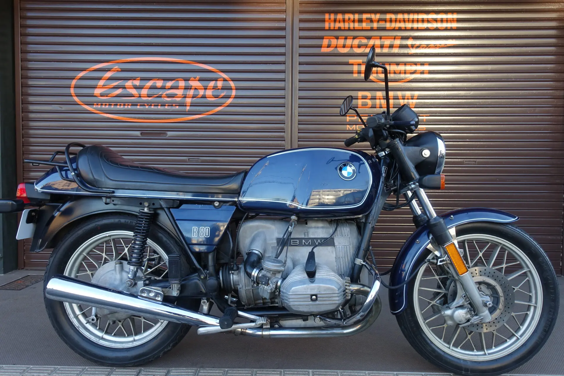BMW R80/7 ドゥカティ用コンチマフラー | Escape Bike