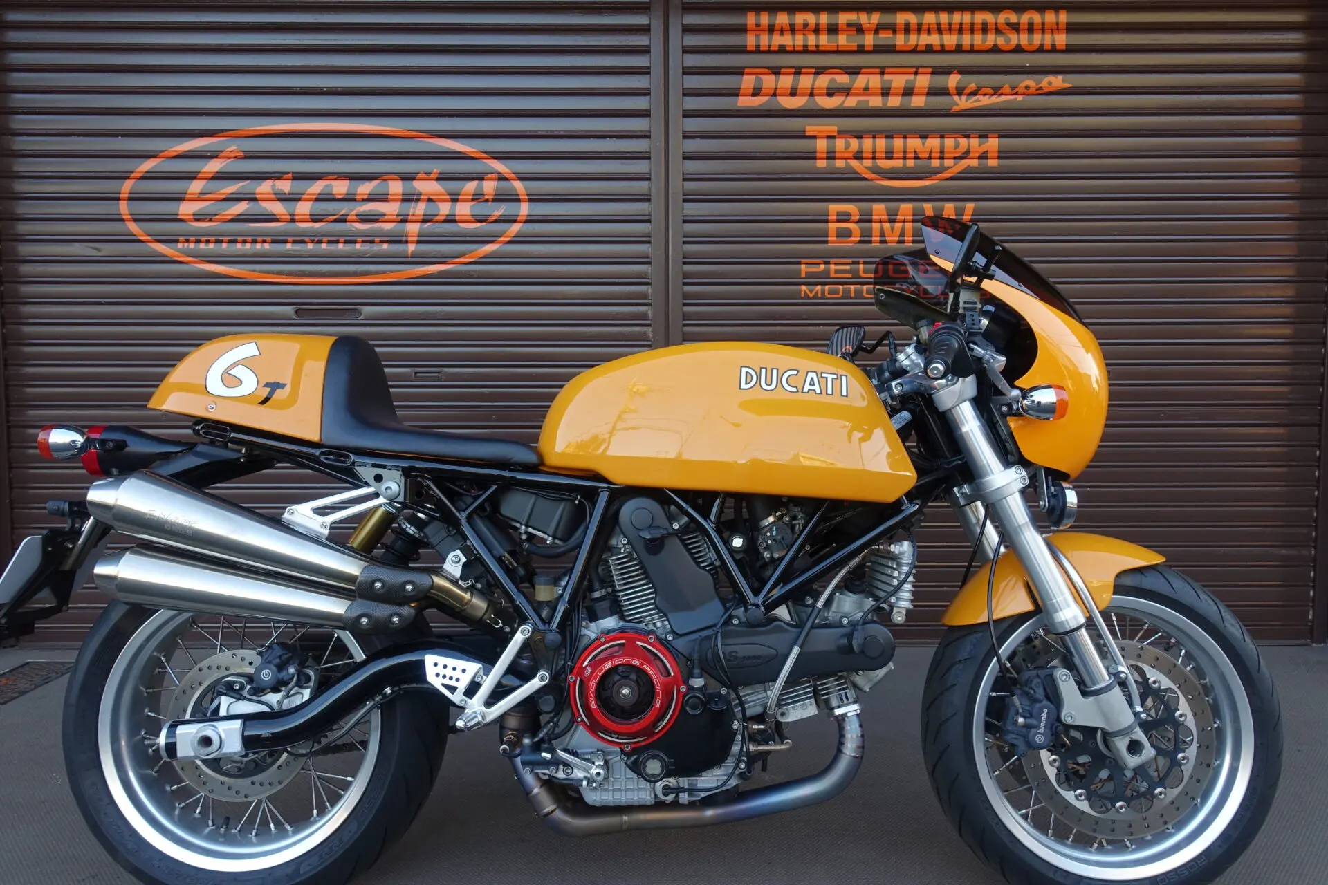 ドカティ　S2R1000 マフラー　モトコルセ DUCATI スポーツ1000 STMスリッパークラッチ モトコルセフルエキ