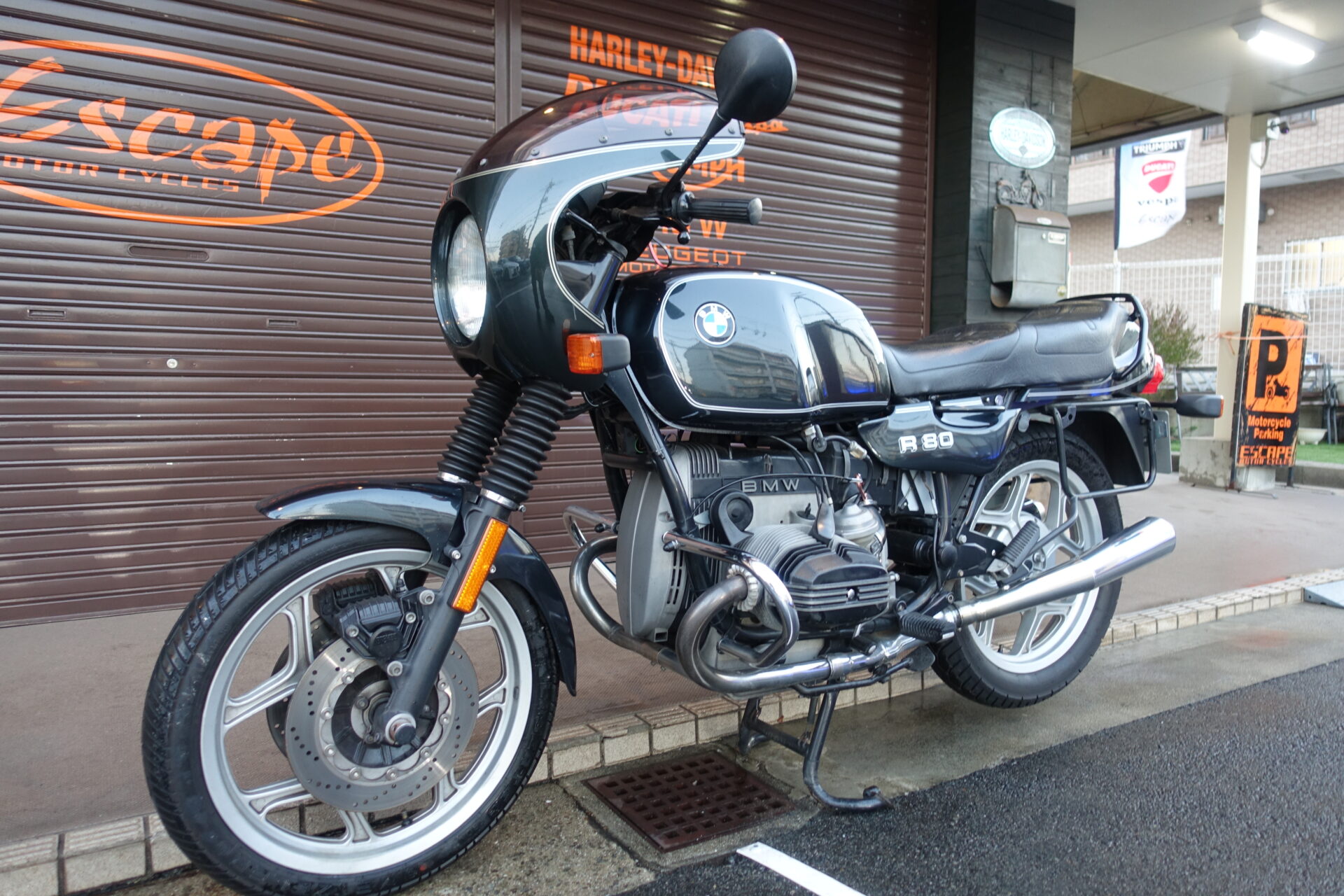 BMW R80 リトモセレーノスリップオンマフラー | Escape Bike