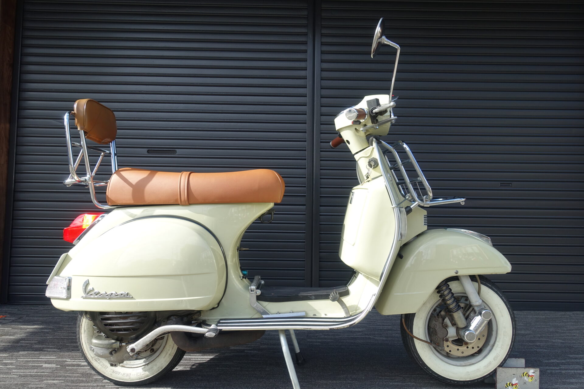 VESPA PX200 FL2 カメオベージュ ホワイトウォールタイヤ 前後キャリア タンデムステップ